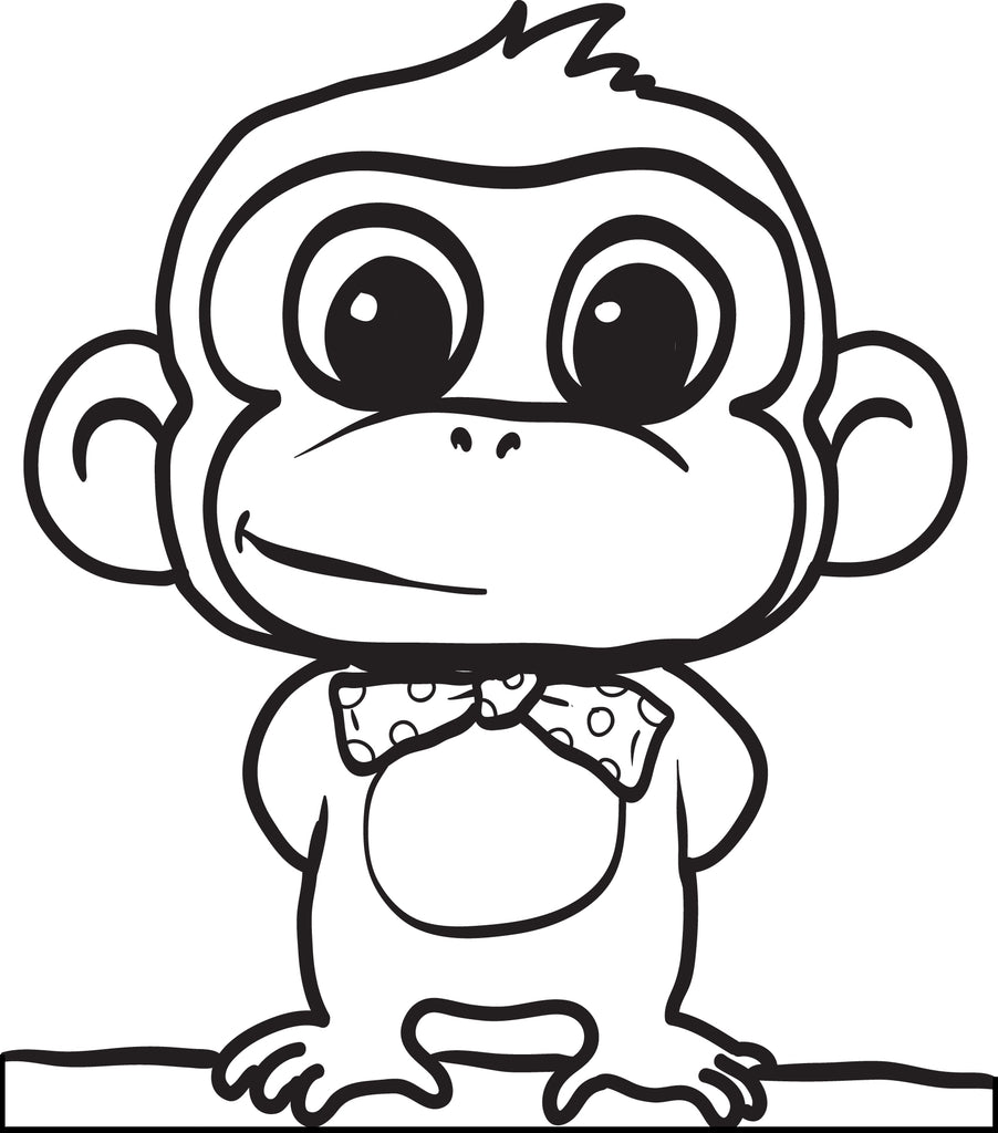 Cartoon Monkey Chimpanzee Dancing Vector Illustration Outlined Design  Coloring Book Stock Vector by ©drawkman.gmail.com 360772686